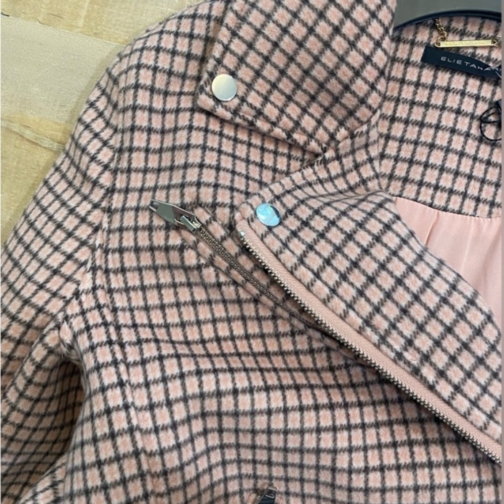 Elie Tahari Pink Plaid Women's Jacket